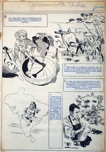 Originalzeichnung (0952) Geheimnisvolles Indien ÜF