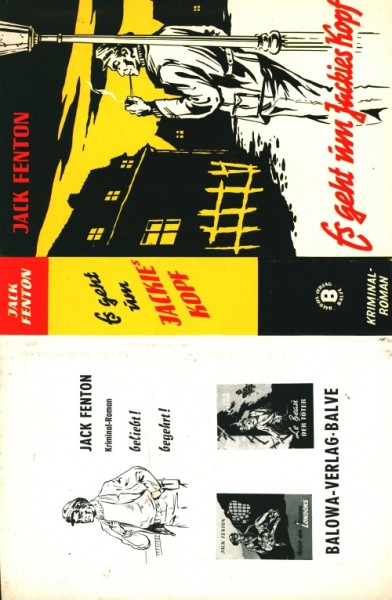 Jack Fenton Leihbuch SU Es geht um Jackies Kopf (Balowa) nur Schutzumschlag