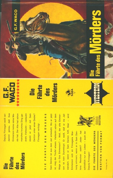 Waco, G.F. Leihbuch SU Fährte des Mörders (Saba) nur Schutzumschlag