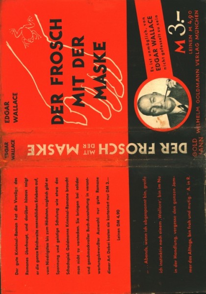 Wallace, Edgar Buch SU Frosch mit der Maske (Goldmann) nur Schutzumschlag