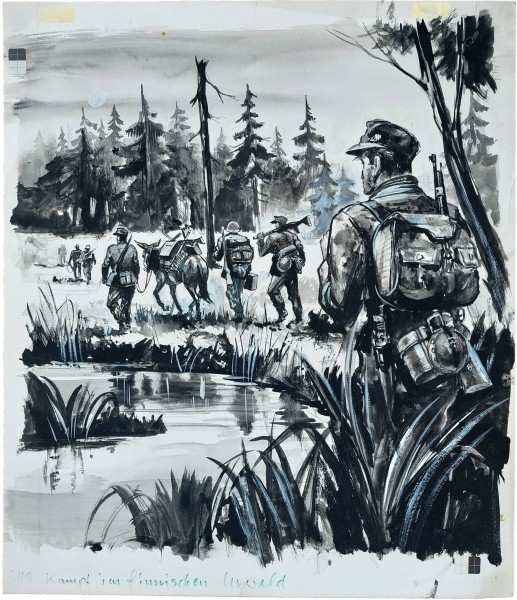 Originalzeichnung (1652) Landser ÜF