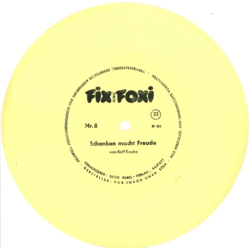 Fix und Foxi mit Schallplatte (Pabel, Gb.) nur Platte Nr. 1-18