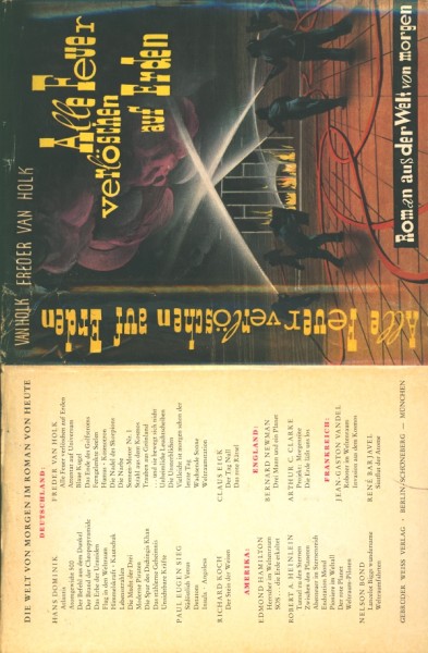 Holk, Freder van Leihbuch SU Alle Feuer verlöschen auf Erden (Weiss) nur Schutzumschlag