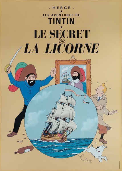 Tim und Struppi Poster Le Secret de la Licorne Hergé