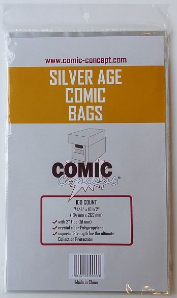 US Comic Concept Silver Age Bags mit Lasche - 500 Stück