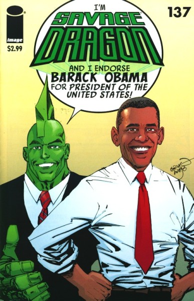 Savage Dragon (1993) Obama Variant Cover 137