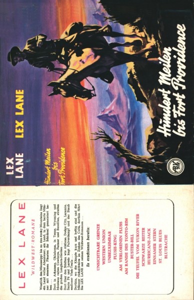 Lane, Lex Leihbuch SU Hundert Meilen bis Fort Providence (Bach) nur Schutzumschlag