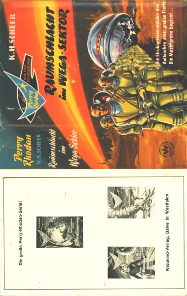 Perry Rhodan Leihbuch SU Raumschlacht im Wega-Sektor (Widukind) nur Schutzumschlag