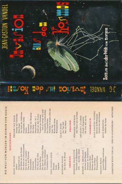 Vandel, Jean Gaston Leihbuch SU Invasion aus dem Kosmos (Weiss) nur Schutzumschlag