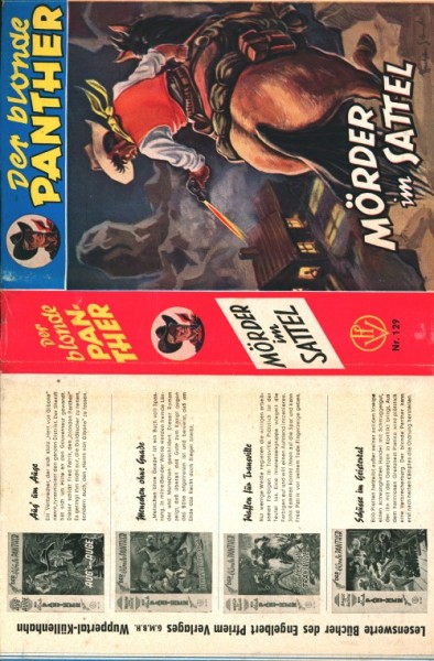 Blonde Panther LB SU Mörder im Sattel (Pfriem) Leihbuch nur Schutzumschlag