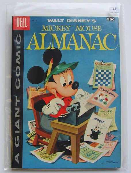 Dell Giant Comics - Mickey Mouse Almanac Nr.1 Graded 6.0