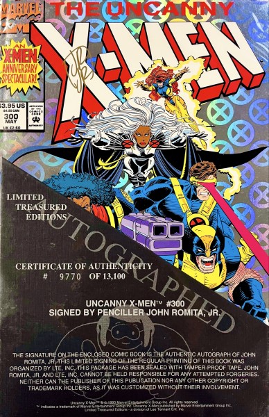 Uncanny X-Men (1981) signed by John Romita Jr. 300