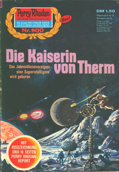 Perry Rhodan in 100er Paketen (Moewig) 1. Auflage Nr. 800-899 zus. (Z0-1)