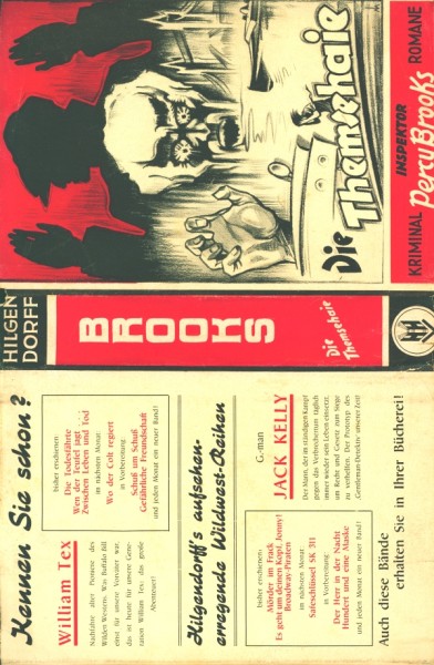 Inspektor Percy Brook LB SU Themsehaie (Hilgendorff) Leihbuch nur Schutzumschlag