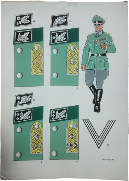 Originalzeichnung (1665) Landser ÜF