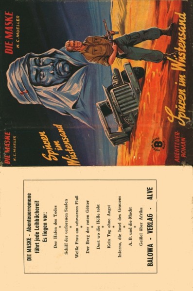 Maske Leihbuch SU Spuren im Wüstensand (Balowa) nur Schutzumschlag