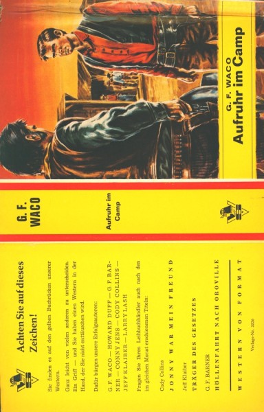 Waco, G.F. Leihbuch SU Aufruhr im Camp (Saba) nur Schutzumschlag