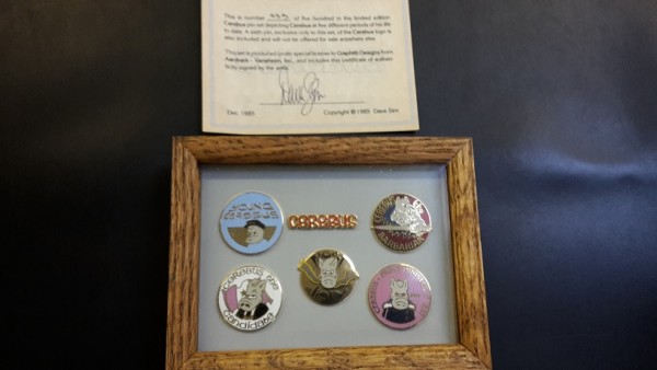 Cerebus 6 pin Set Graphitti Designs 1985 (Z1)