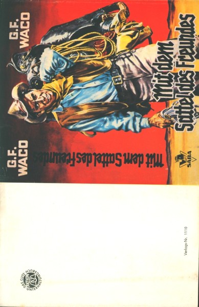 Waco, G.F. Leihbuch SU Mit dem Sattel des Freundes (Saba) nur Schutzumschlag