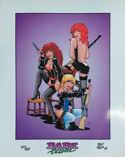Babeteam Poster von Dick Heins lim. 222/500, signiert, 1998