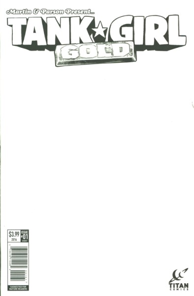 Tank Girl: Tank Girl Gold Blank Variant Cover