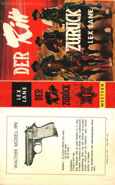 Lane, Lex Leihbuch SU Ritt zurück (Feldmann) nur Schutzumschlag