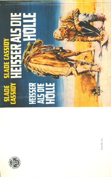Cassidy, Slade Leihbuch SU Heisser als die Hölle (Saba) nur Schutzumschlag