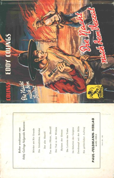 Colings, Eddy Leihbuch SU Nacht nach dem Verrat (Feldmann) nur Schutzumschlag