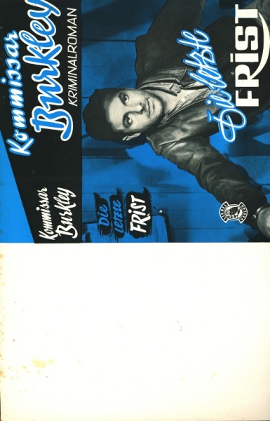 Kommissar Burkley Leihbuch SU Letzte Frist (Liebel) nur Schutzumschlag