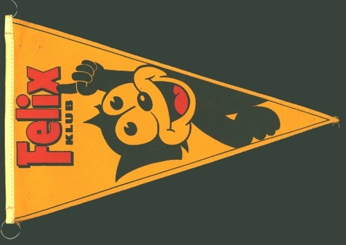 Wimpel Felix (Original) Wimpelspitze gelb mit großem Mund