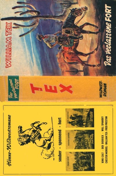 William Tex Leihbuch SU Verlassene FORT (Hönne) nur Schutzumschlag