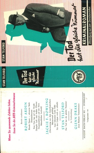 Telford, Stan Leihbuch SU Tod hat die gleiche Nummer (Bach) nur Schutzumschlag