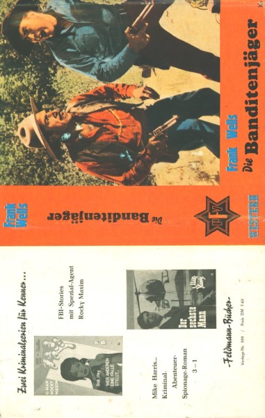 Wells, Frank Leihbuch SU Banditenjäger (Feldmann) nur Schutzumschlag