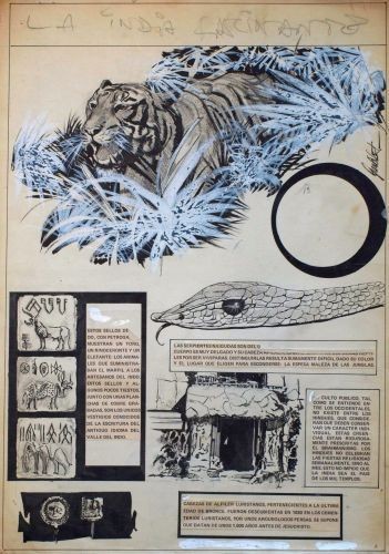 Originalzeichnung (0971) Geheimnisvolles Indien ÜF