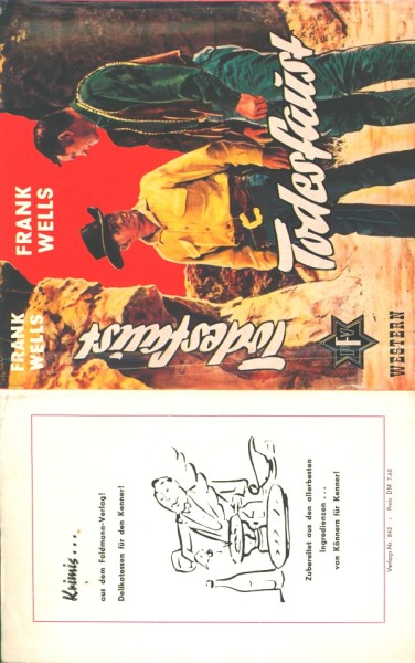 Wells, Frank Leihbuch SU Todesfaust (Feldmann) nur Schutzumschlag