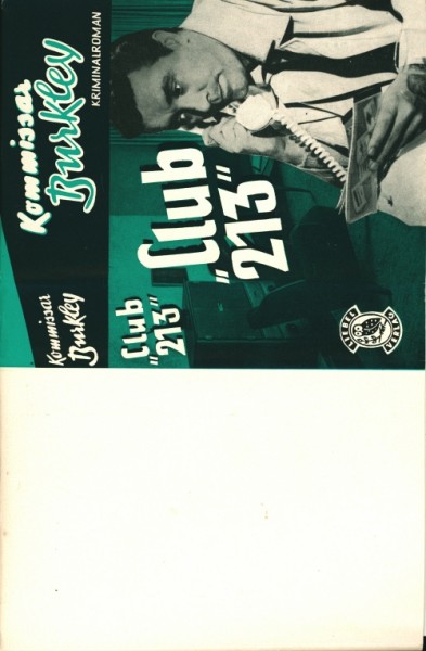 Kommissar Burkley Leihbuch SU Club 213 (Liebel) nur Schutzumschlag