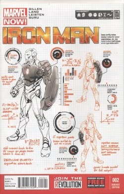 Iron Man (2012) 1:25 Variant Cover 2