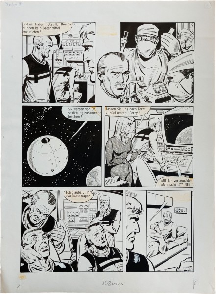 Originalzeichnung (1579) Perry Rhodan ÜF