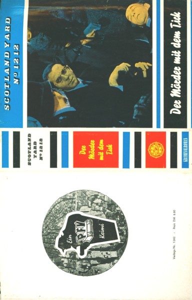 Scotland Yard No. 1212 LB SU Mörder mit dem Tick (Feldmann) Leihbuch nur Schutzumschlag