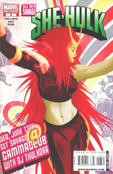 Savage She-Hulk (2009) 1990's Variant Cover 3