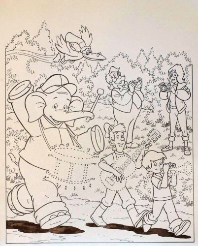 Originalzeichnung (1073) Benjamin Blümchen