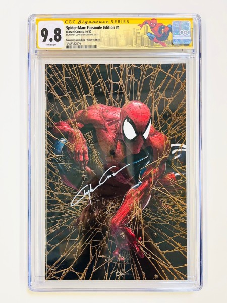 Spider-Man (1990) Nr.1 Scorpion Gold Variant Cover CGC Graded 9.8 signed by Clayton Crain