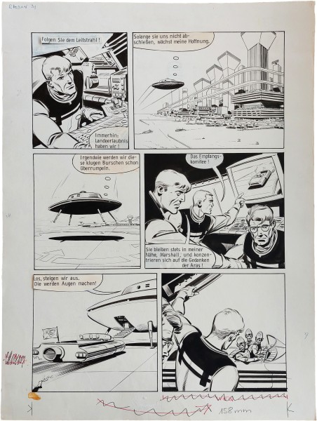 Originalzeichnung (1580) Perry Rhodan ÜF