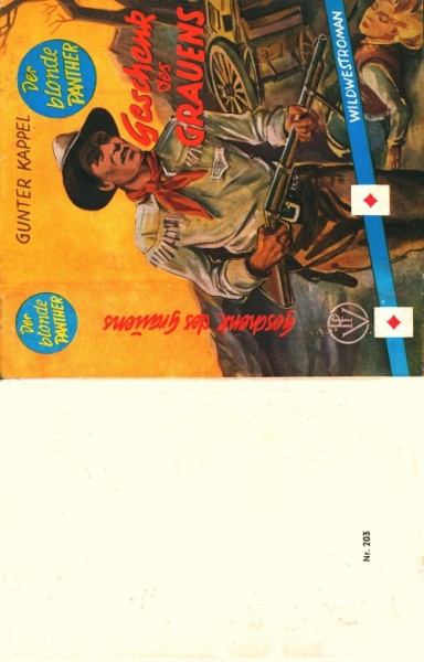 Blonde Panther LB SU Geschenk des Grauens (Pfriem) Leihbuch nur Schutzumschlag