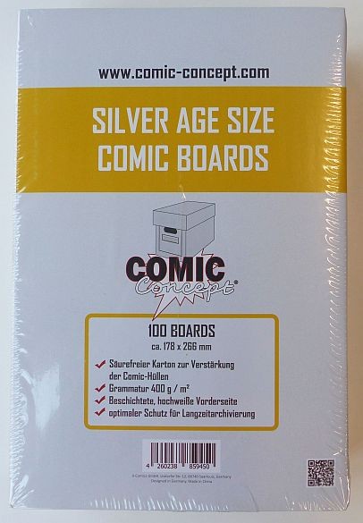 US Comic Concept Silver Age Boards - 100 Stück