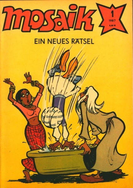 Mosaik / Abrafaxe (Junge Welt, Gb.) Jahrgang 1987 Nr. 1-12 gebunden (Z1)