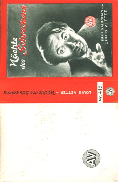 Vetter, Louis Leihbuch SU Nächte des Schreckens (Auffenberg) nur Schutzumschlag