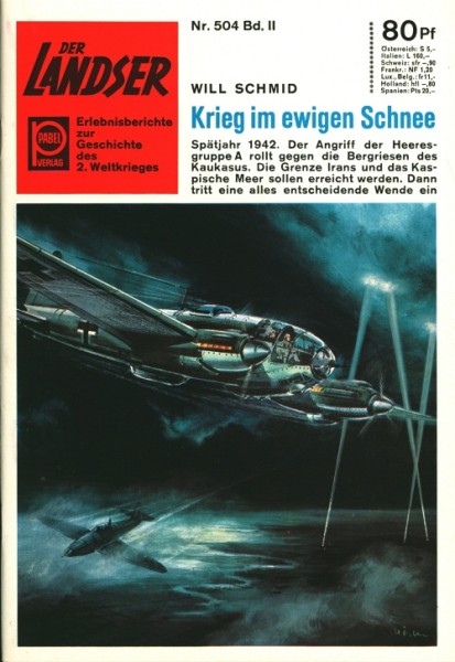 Landser (Pabel) Teil II Nr. 500, 504, 511, 514, 519, 523 und 531 Teil II