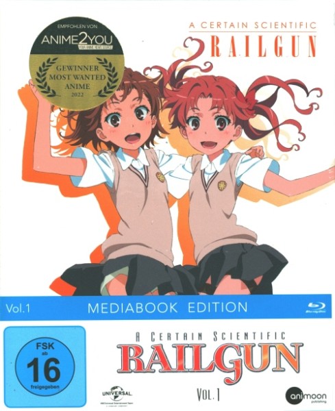 A Certain Scientific Railgun Vol.1 Blu-ray Mediabook Edition im Schuber
