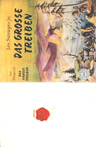 Lockender Westen Leihbuch SU Grosse Treiben (Awa) Savages, Les jr. nur Schutzumschlag